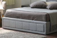 Eves Double Grey Fabric 4ft6 Ottoman Frame Gas Lift Up Storage Bed