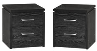 Charles 2 Drawer Bedside Cabinets - Pair of (x2)