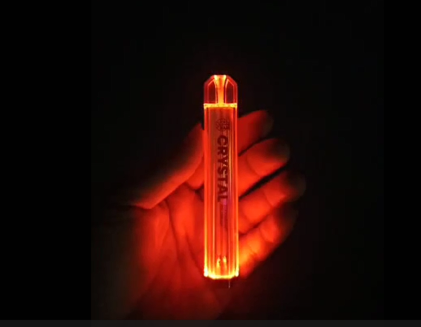 The Crystal Pro Disposable Vape Light Up LED Device 600 Puffs 20mg