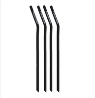 Reusable Silicone Drinking Straws (Bent) - Pack of 4