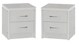 Charles 2 Drawer Bedside Cabinets - Pair of (x2)