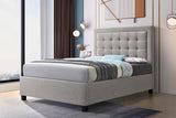 Brandon Oatmeal Fabric Ottoman Bed - 4ft6 Double