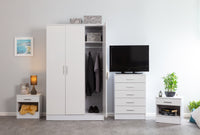 White Gloss 4 Piece Wardrobe Set