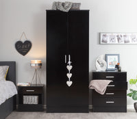 Ellison Black Gloss 3 Piece Bedroom Set