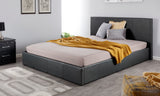 Black Ottoman Storage Bed 4ft6 Double Leather
