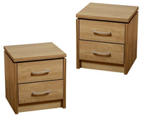 Charles 2 Drawer Bedside Cabinets - Pair of (x2)