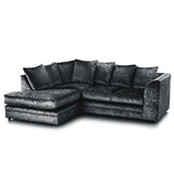 Ellison Crushed Velvet Corner Sofa - Choice of colours