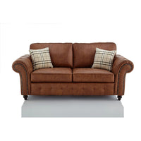 Lancashire Faux Leather 3 & 2 Sofa Suite - Black or Brown